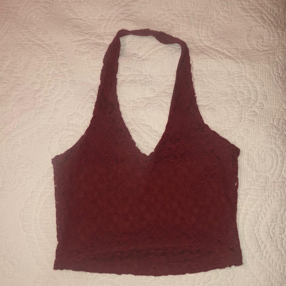 Maroon crop top